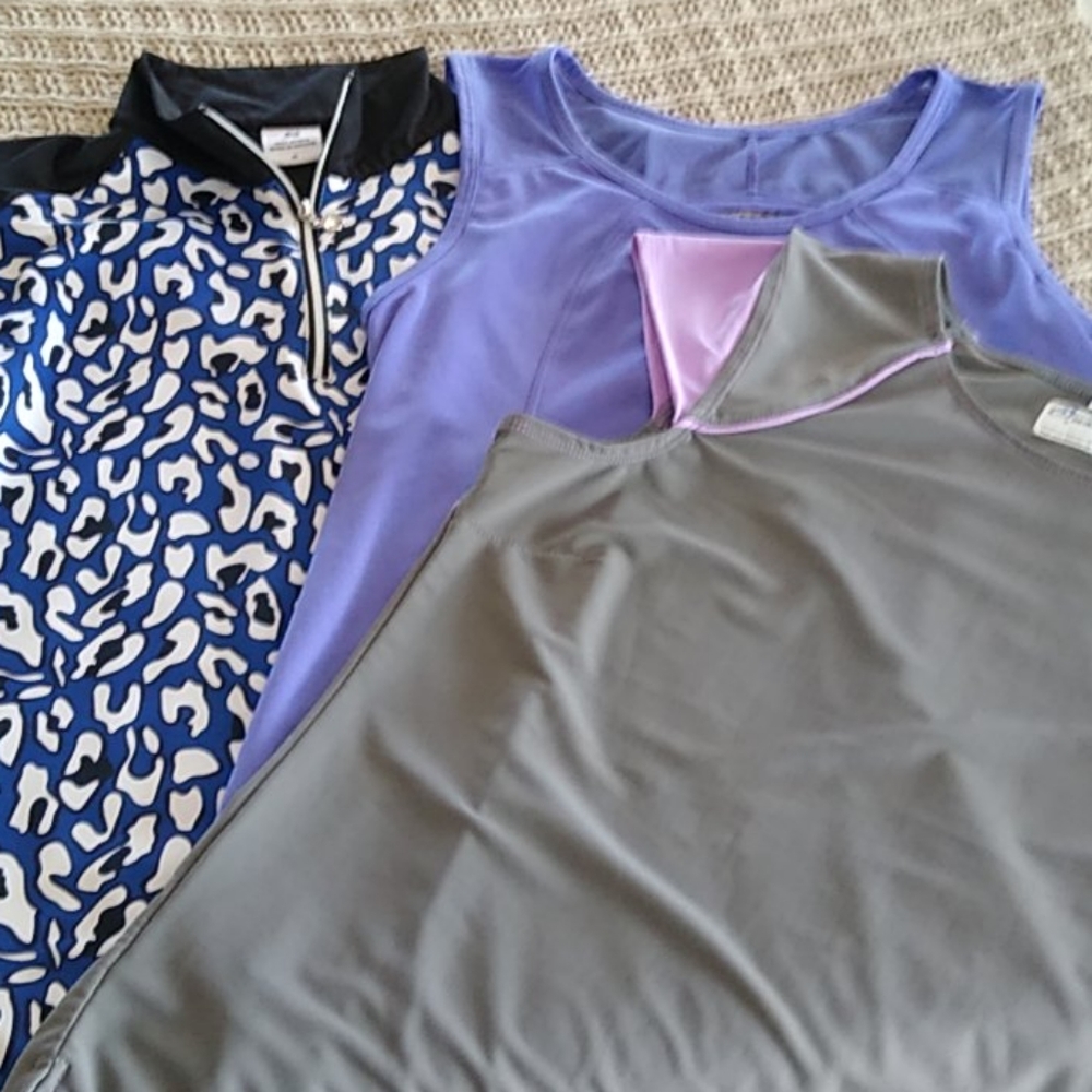 3 work out/athletic wear tops